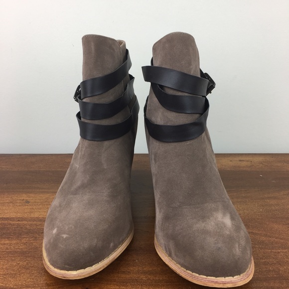 MI.IM URBAN-02 Ankle Bootie Heeled Boots Tan Faux Fur Lined Women’s Size 8 - Picture 2 of 11